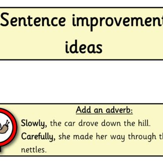 Sentence improvement ideas - dyslexia friendly